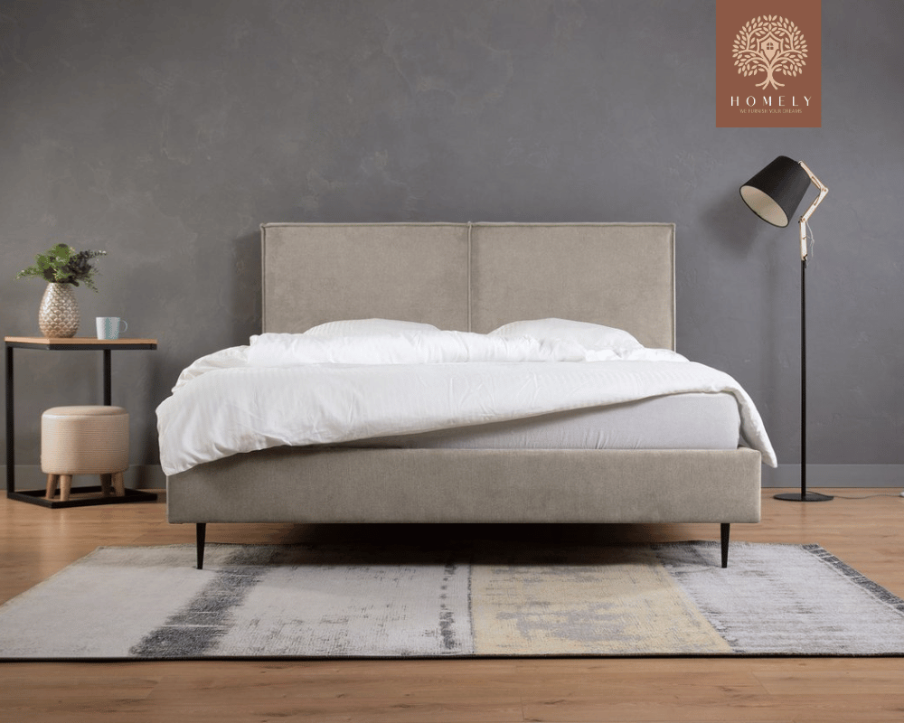 EBIE | LIT DOUBLE EN TISSU ANTI-TACHES CAPITONNÉ