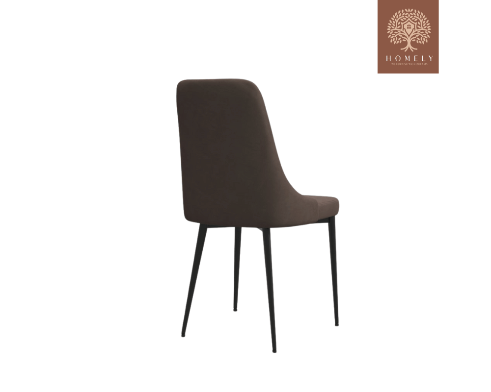 LAURA CHAISE MODERNE CAPITONNÉE EN VELOURS ANTI-TACHE PIEDS EN METAL