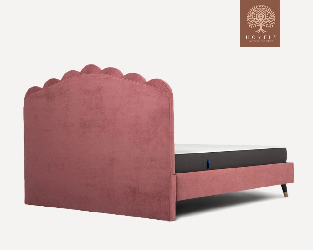 LIEL | LIT DOUBLE EN TISSU ANTI-TACHES CAPITONNÉ AVEC SOMMIER COFFRE