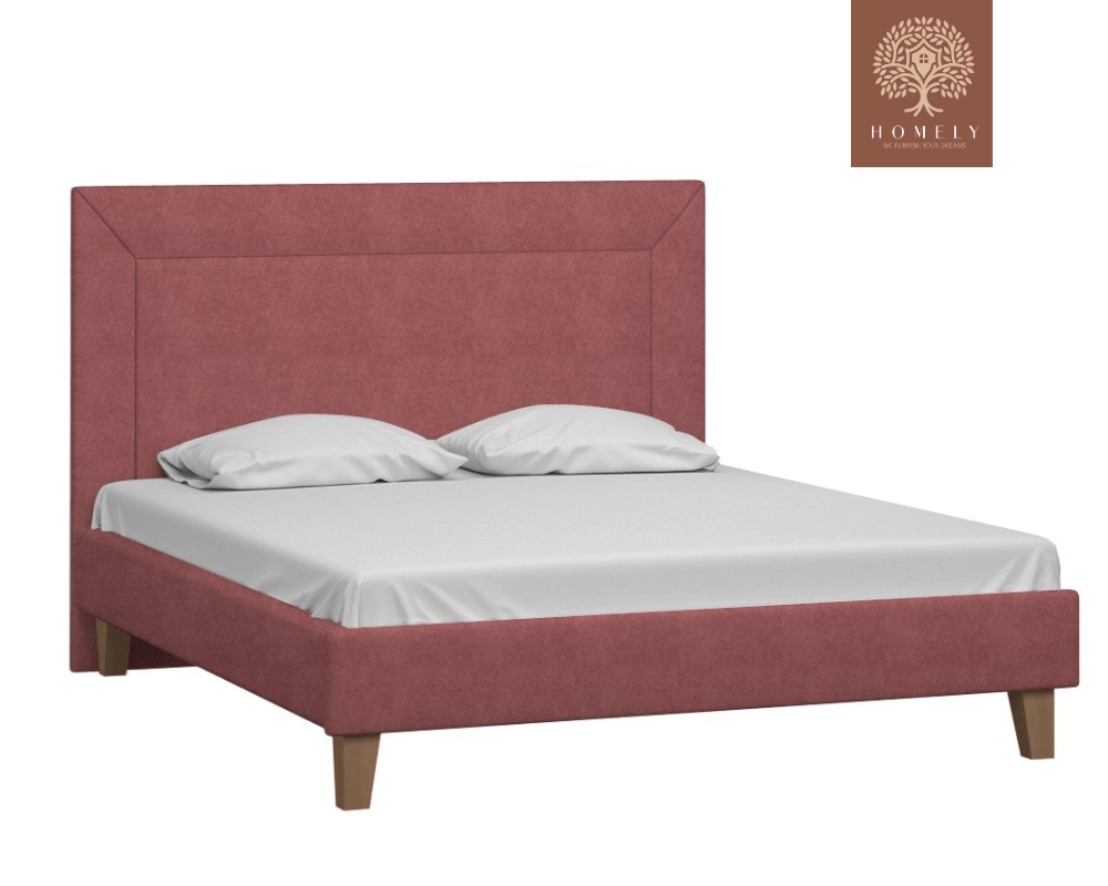 WILLEM | LIT DOUBLE EN TISSU ANTI-TACHES CAPITONNÉ AVEC SOMMIER COFFRE