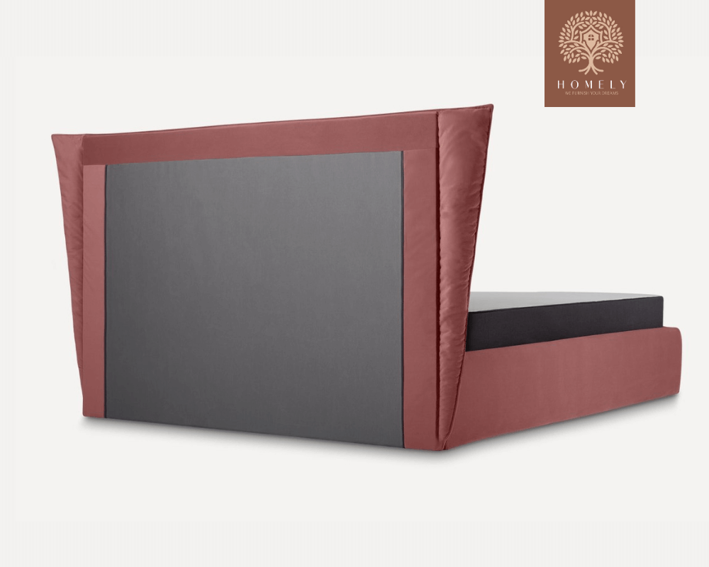 LEWIS | LIT DOUBLE EN TISSU ANTI-TACHES CAPITONNÉ AVEC SOMMIER COFFRE