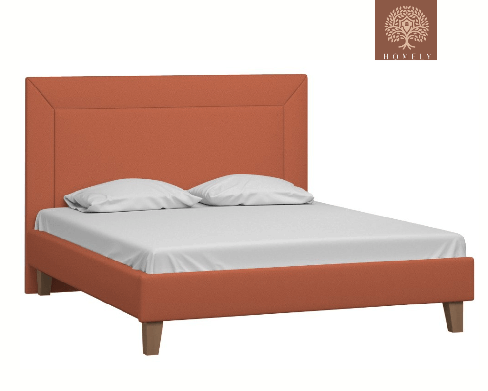 WILLEM | LIT DOUBLE EN TISSU ANTI-TACHES CAPITONNÉ AVEC SOMMIER COFFRE