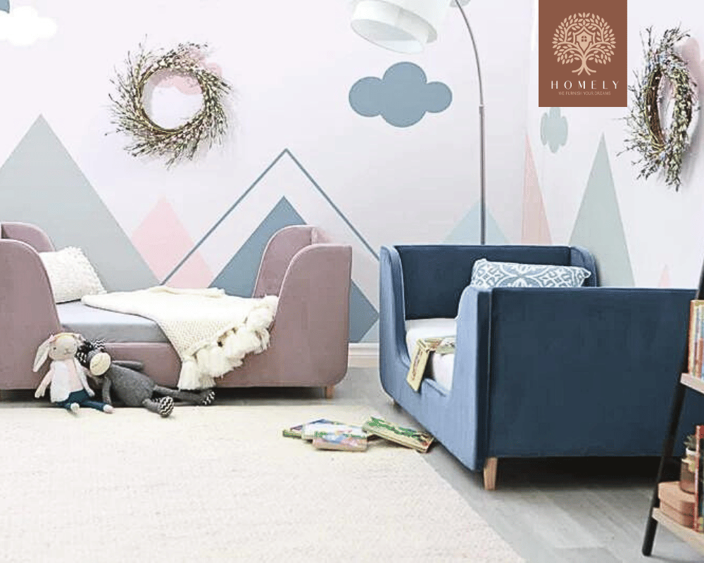 LUDO-LIT ENFANTS MODERNE EN VELOURS POUR GARÇON ET FILLE