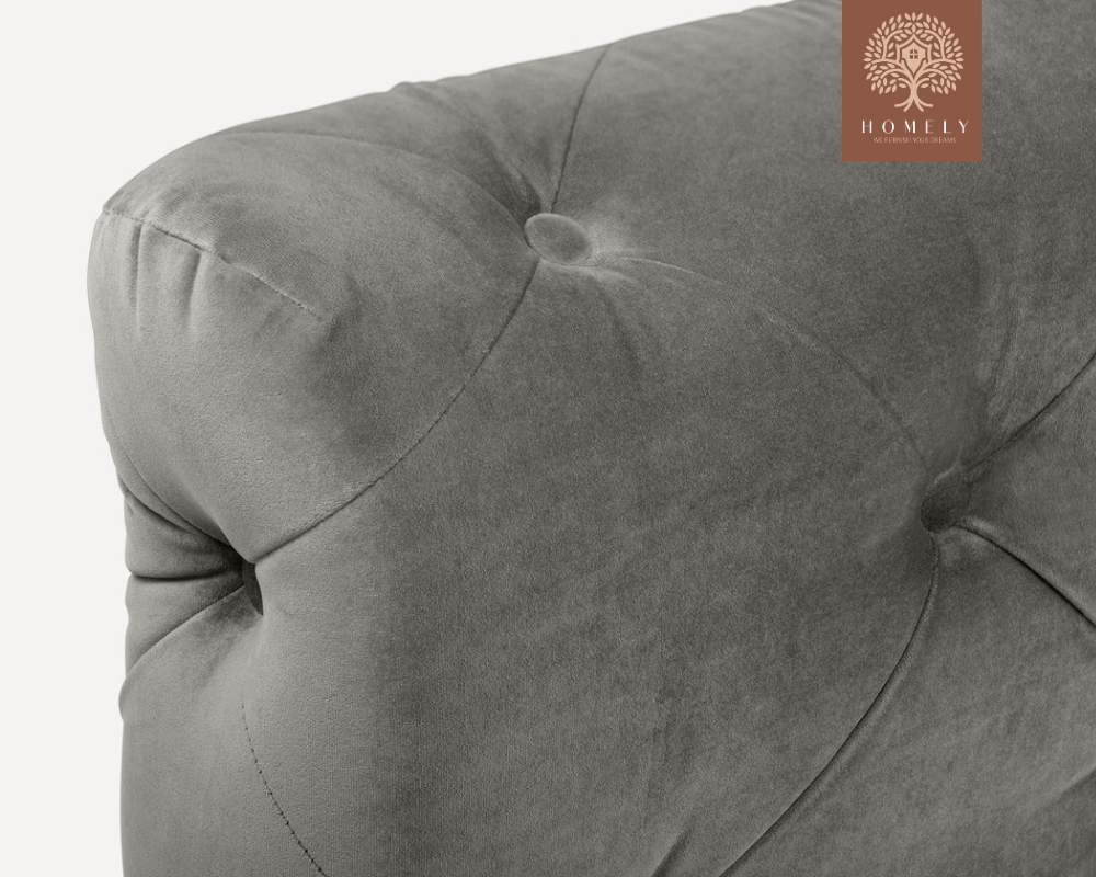 FIORI | LIT DOUBLE EN TISSU ANTI-TACHES CAPITONNÉ AVEC SOMMIER COFFRE