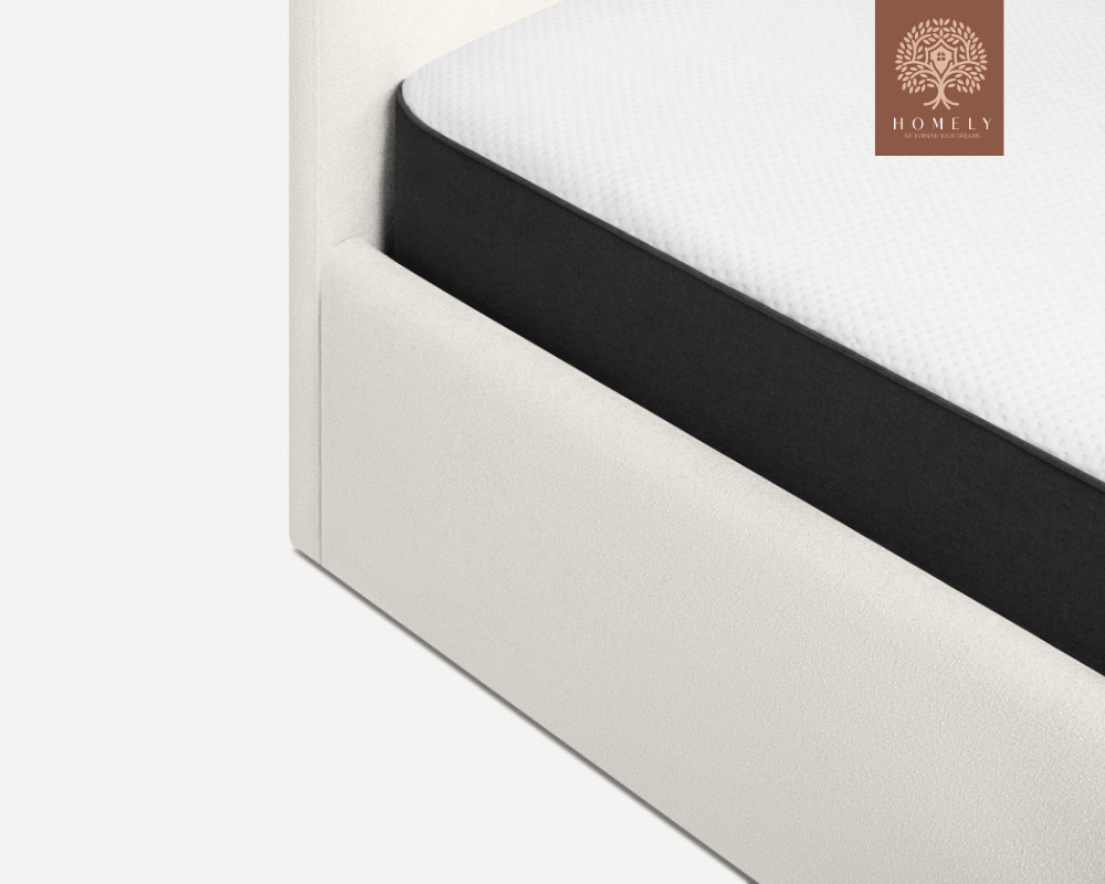 ADONA | LIT DOUBLE EN TISSU ANTI-TACHES CAPITONNÉ