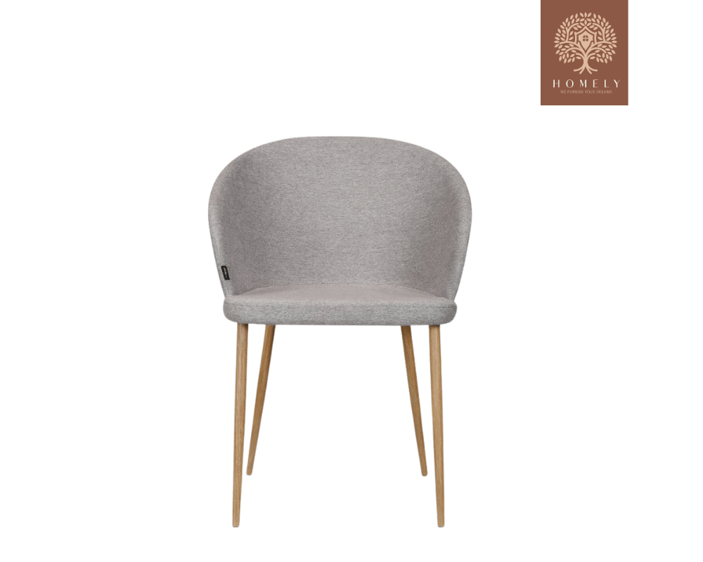 SNORI CHAISE MODERNE CAPITONNÉE EN VELOURS ANTI-TACHE PIEDS EN BOIS ROUGE