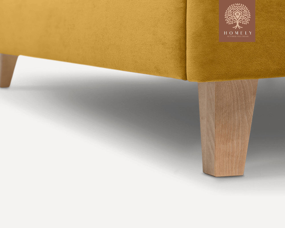 TAYLORY | LIT DOUBLE EN TISSU ANTI-TACHES CAPITONNÉ AVEC SOMMIER COFFRE