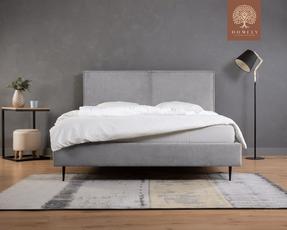 EBIE | LIT DOUBLE EN TISSU ANTI-TACHES CAPITONNÉ