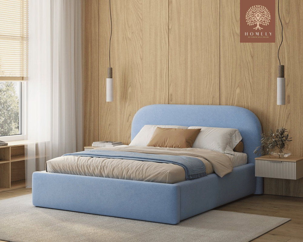 KEVI | LIT DOUBLE EN TISSU ANTI-TACHES CAPITONNÉ