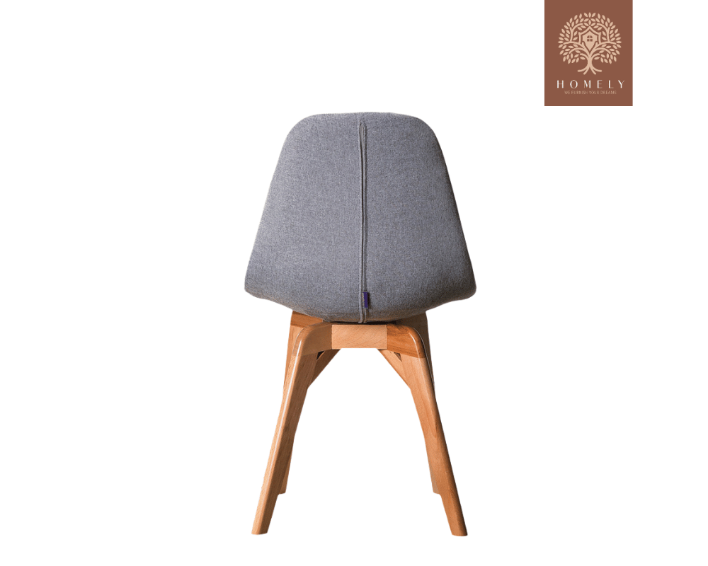 DIANA CHAISE MODERNE CAPITONNÉE EN VELOURS ANTI-TACHE PIEDS EN BOIS ROUGE