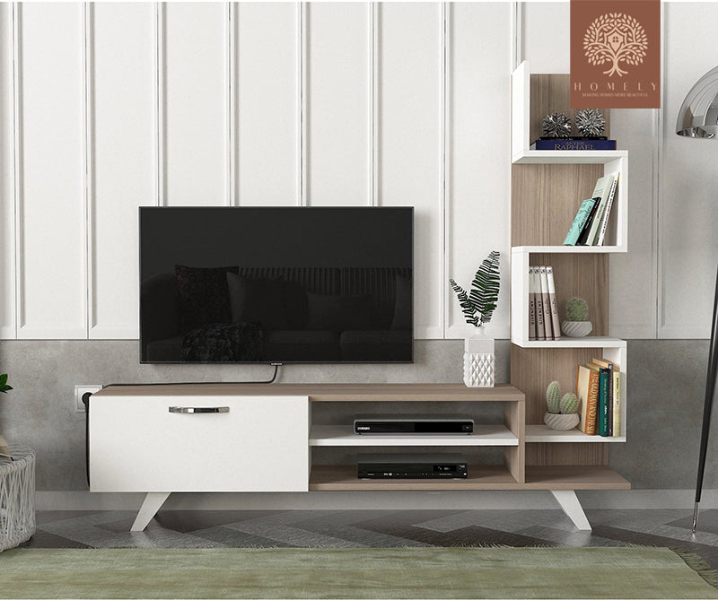 Meuble TV Design moderne avec cadre noir 190 x 36,8 x 51,4 cm Meuble TV Design moderne avec cadre noir 190 x 36,8 x 51,4 cm