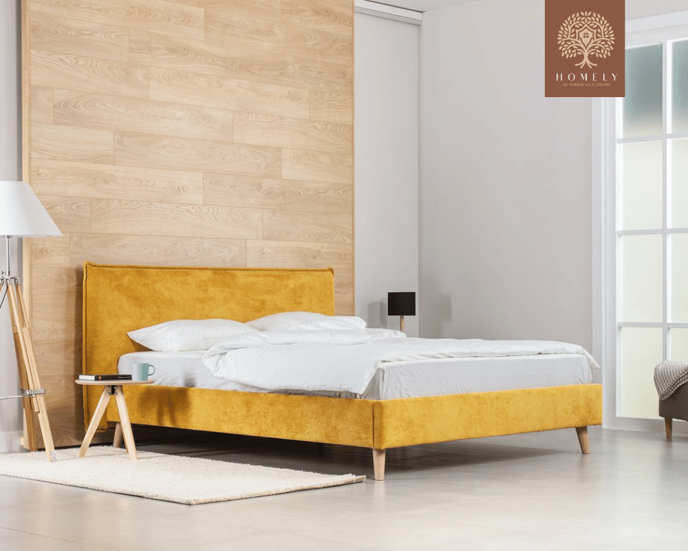 CHIEVO | LIT DOUBLE EN TISSU ANTI-TACHES CAPITONNÉ