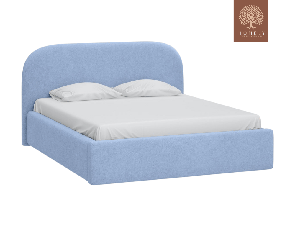 KEVI | LIT DOUBLE EN TISSU ANTI-TACHES CAPITONNÉ