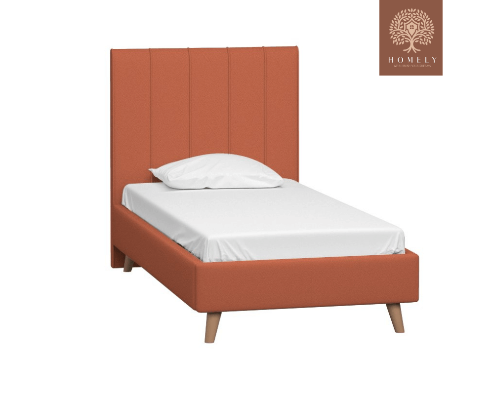 SHARON | LIT EN TISSU ANTI-TACHES CAPITONNÉ AVEC SOMMIER COFFRE