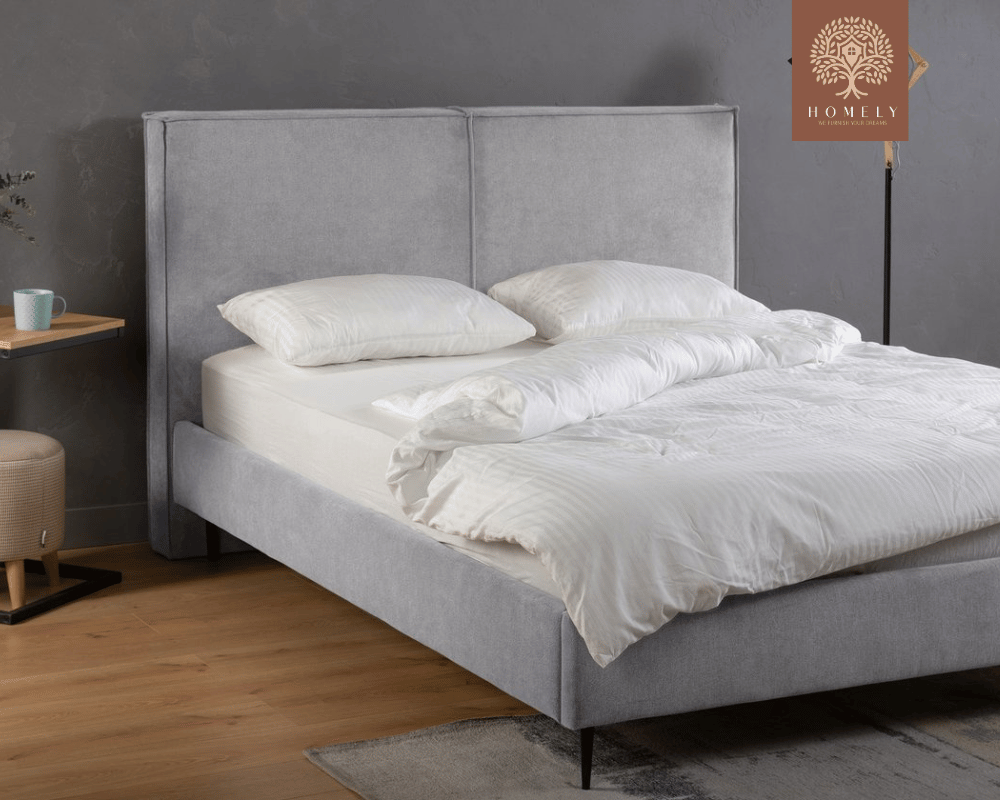 EBIE | LIT DOUBLE EN TISSU ANTI-TACHES CAPITONNÉ