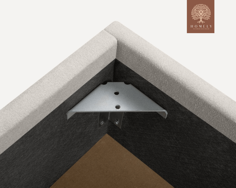 ADONA | LIT DOUBLE EN TISSU ANTI-TACHES CAPITONNÉ