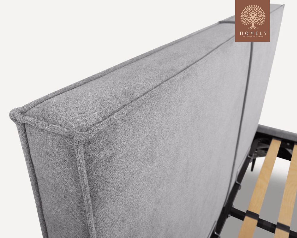 EBIE | LIT DOUBLE EN TISSU ANTI-TACHES CAPITONNÉ