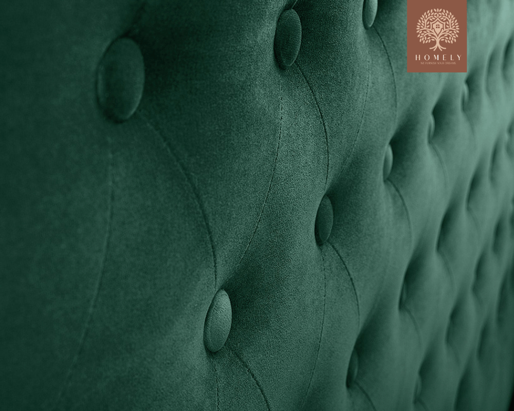 TESLA | LIT DOUBLE EN TISSU ANTI-TACHES CAPITONNÉ