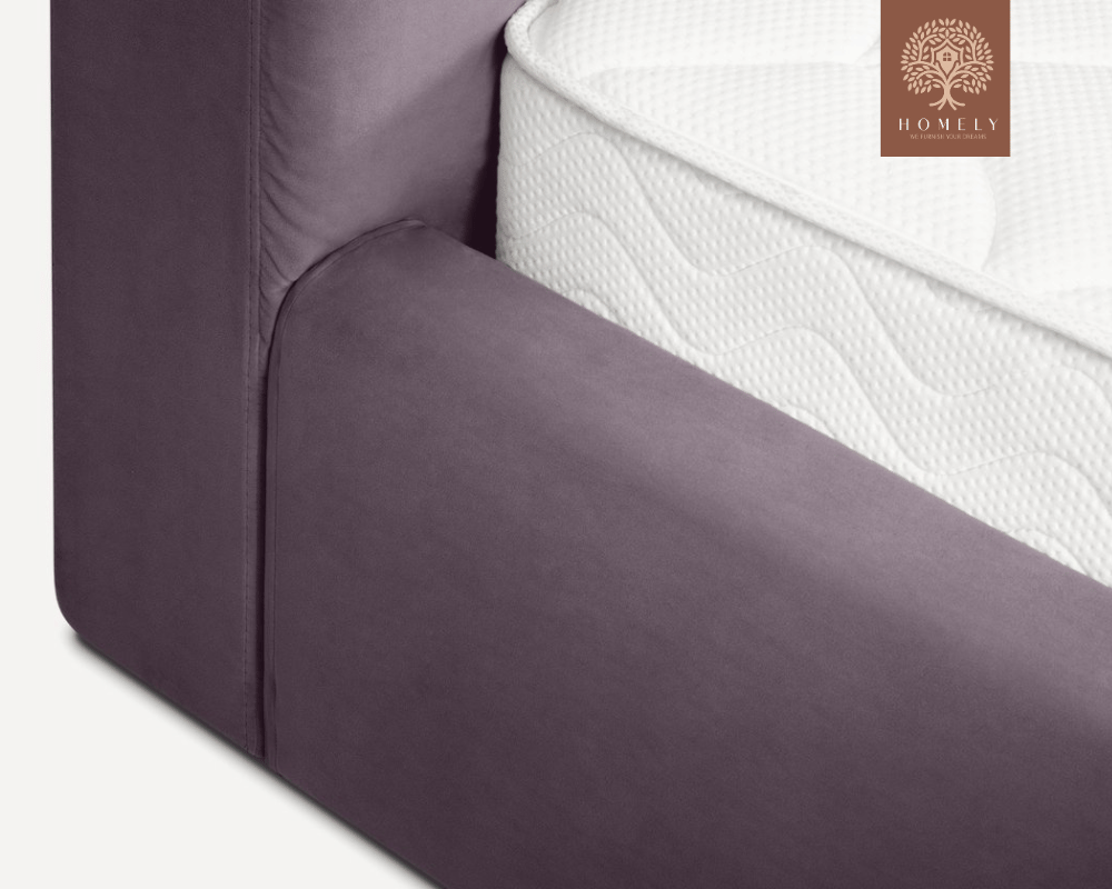 RISER | LIT DOUBLE EN TISSU ANTI-TACHES CAPITONNÉ