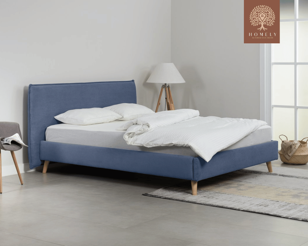 CHIEVO | LIT DOUBLE EN TISSU ANTI-TACHES CAPITONNÉ