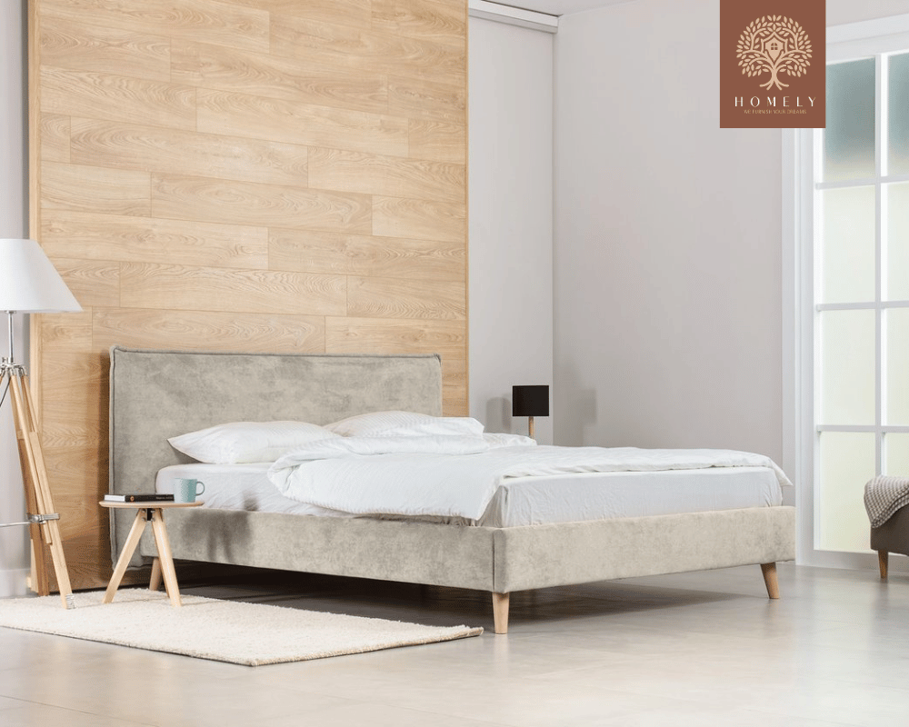 CHIEVO | LIT DOUBLE EN TISSU ANTI-TACHES CAPITONNÉ