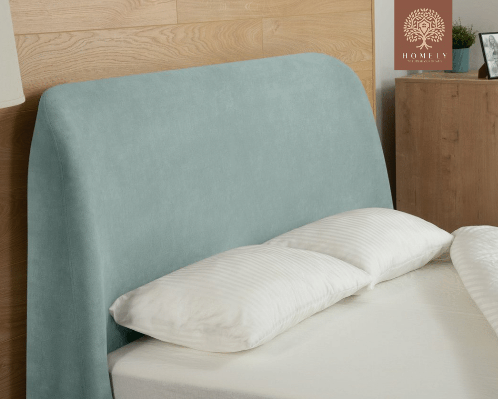 DALTI | LIT DOUBLE EN TISSU ANTI-TACHES CAPITONNÉ