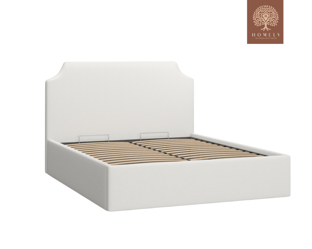 ADONA | LIT DOUBLE EN TISSU ANTI-TACHES CAPITONNÉ