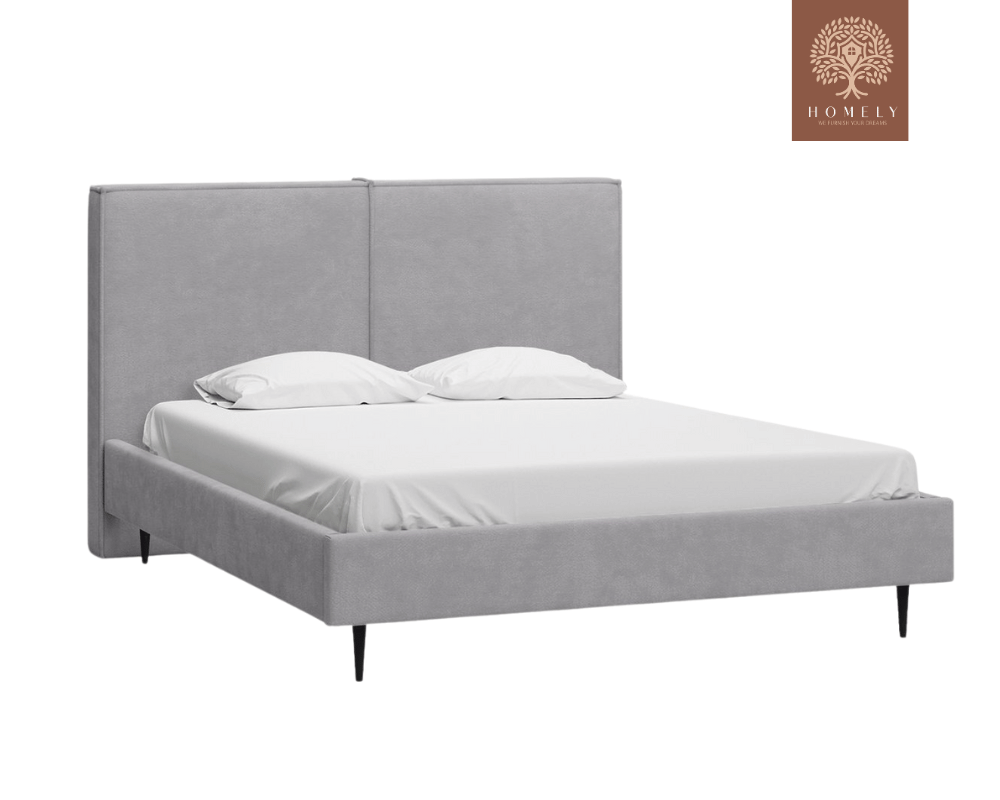 EBIE | LIT DOUBLE EN TISSU ANTI-TACHES CAPITONNÉ