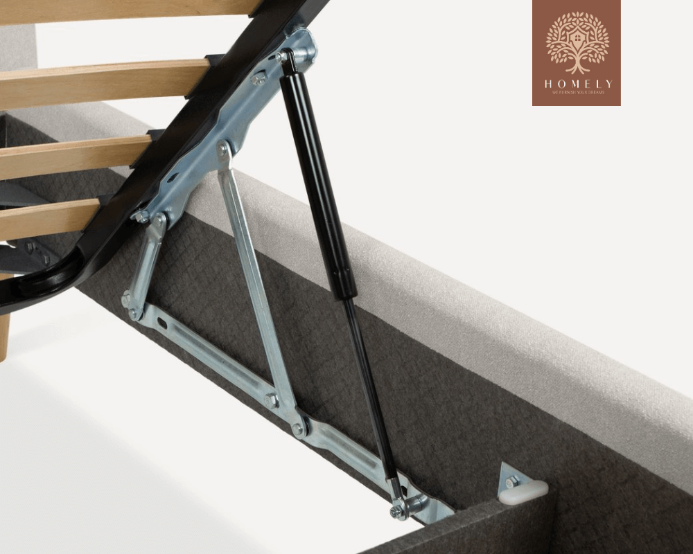 LIGHTSEY | LIT EN TISSU ANTI-TACHES CAPITONNÉ AVEC SOMMIER COFFRE