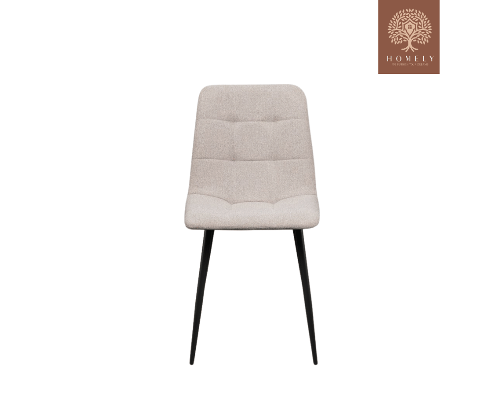 DWEN CHAISE  MODERNE CAPITONNÉE EN VELOURS ANTI-TACHE PIEDS EN METAL