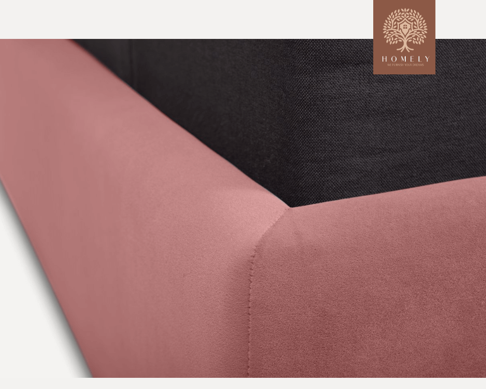 LEWIS | LIT DOUBLE EN TISSU ANTI-TACHES CAPITONNÉ AVEC SOMMIER COFFRE