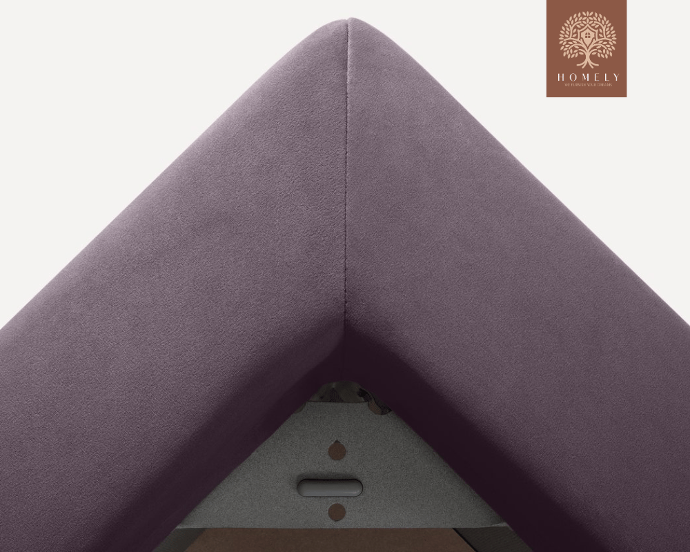 RISER | LIT DOUBLE EN TISSU ANTI-TACHES CAPITONNÉ