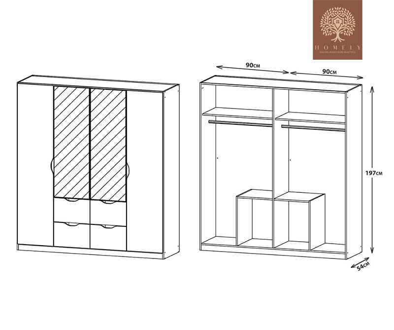 ELEGANCE | ENSEMBLE DE CHAMBRE À COUCHER MODERNE