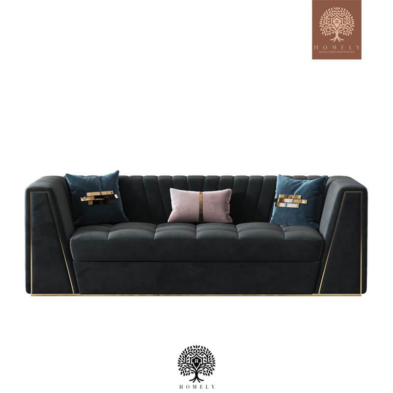 MAXEN ENSEMBLE DE SALON DE LUXE 4 PIÈCES EN VELOURS - Homely