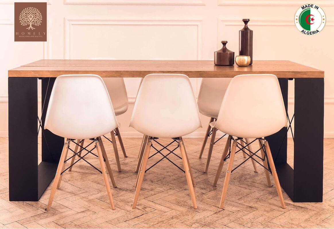 Table à manger ultra-moderne stella + 6 chaises style scandinave - Homely