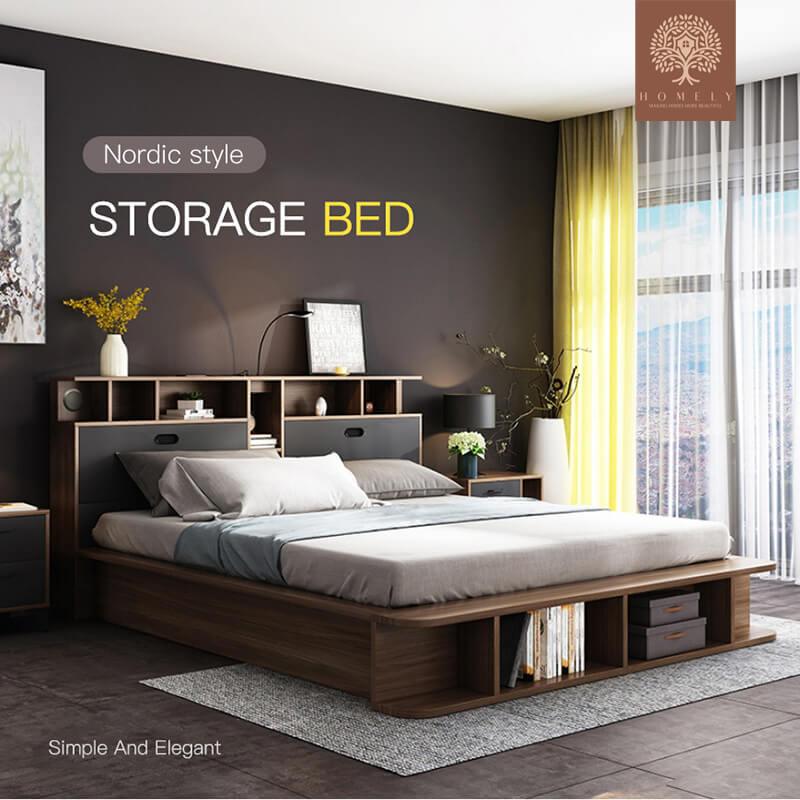 CARDENIA-ENSEMBLE DE CHAMBRE À COUCHER ULTRA-MODERNE- Homely