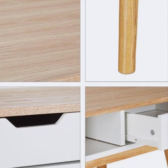 Bureau HELGA 2 tiroirs multifonctionnels - Homely