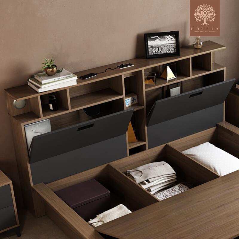 CARDENIA-ENSEMBLE DE CHAMBRE À COUCHER ULTRA-MODERNE- Homely