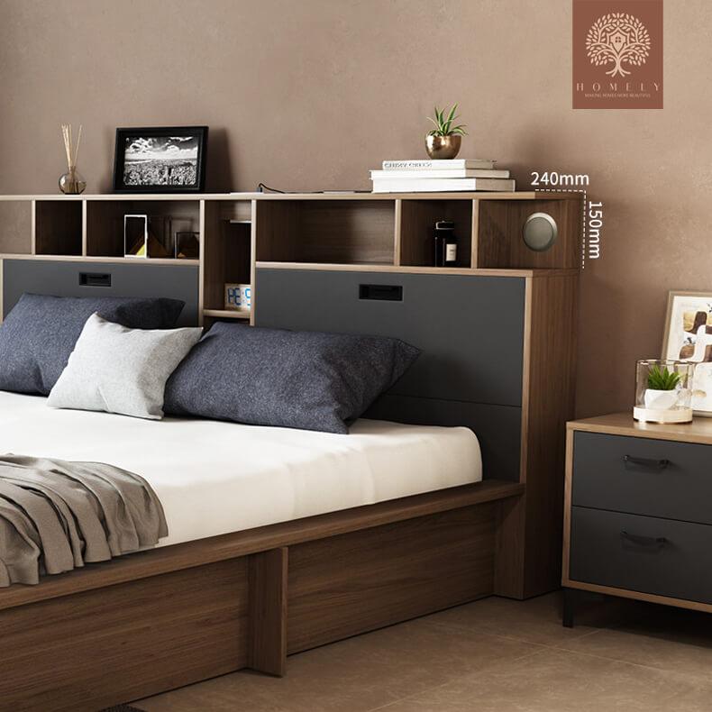 CARDENIA-ENSEMBLE DE CHAMBRE À COUCHER ULTRA-MODERNE- Homely