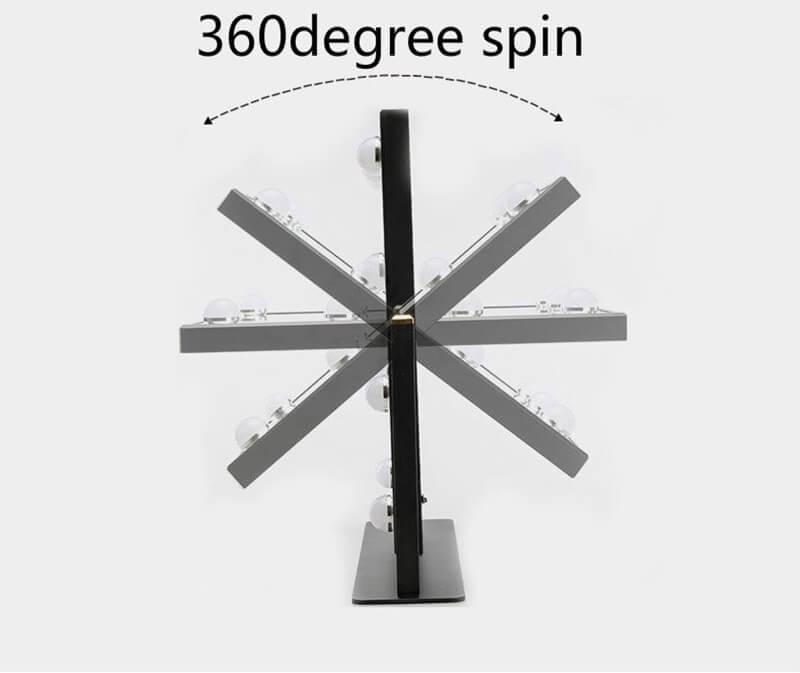 MIROIR MAQUILLAGE HOLLYWOOD ROTATIF À 360 AVEC CONTRÔLE TACTILE INTELLIGENT - Homely