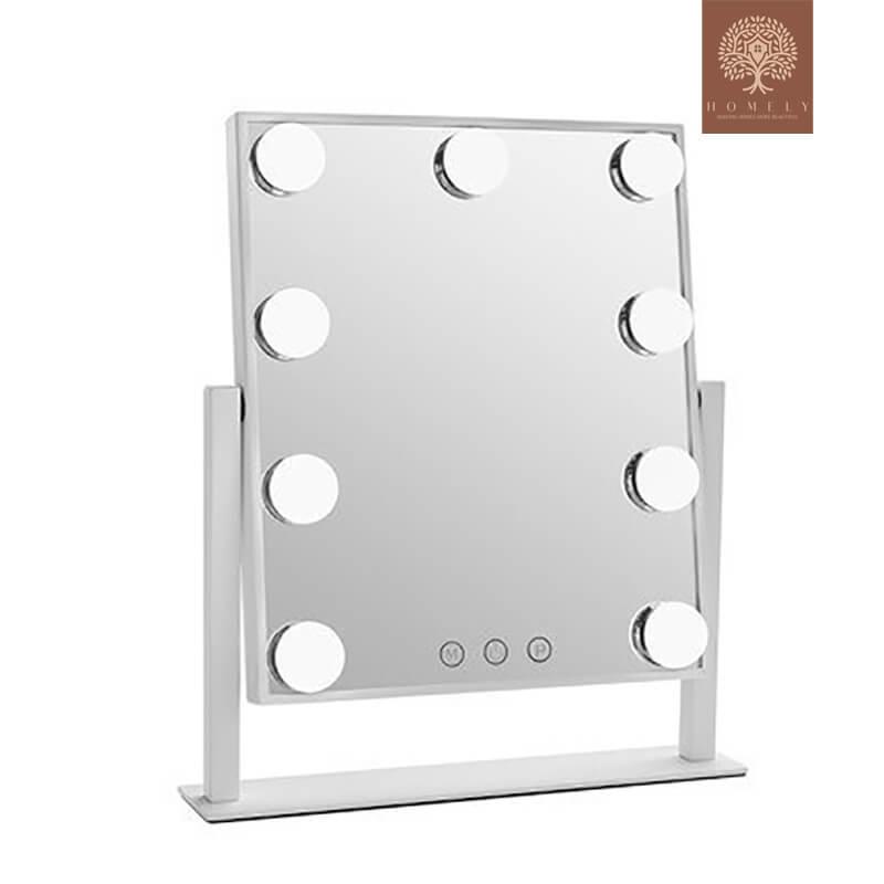 MIROIR MAQUILLAGE HOLLYWOOD ROTATIF À 360 AVEC CONTRÔLE TACTILE INTELLIGENT - Homely