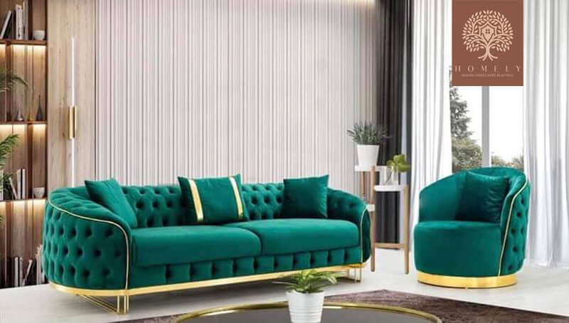 ACACIA-ENSEMBLE DE SALON LUXE 6 PLACES- Homely