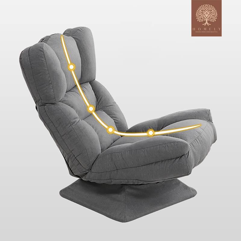 VERONA-FAUTEUIL PIVOTANT AVEC DOSSIER RÉGLABLE À 360 DEGRÉS- Homely
