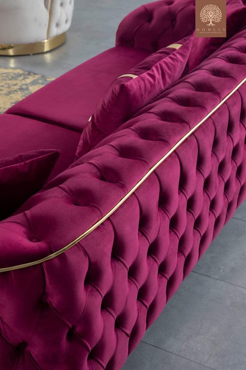 ACACIA-ENSEMBLE DE SALON LUXE 6 PLACES- Homely