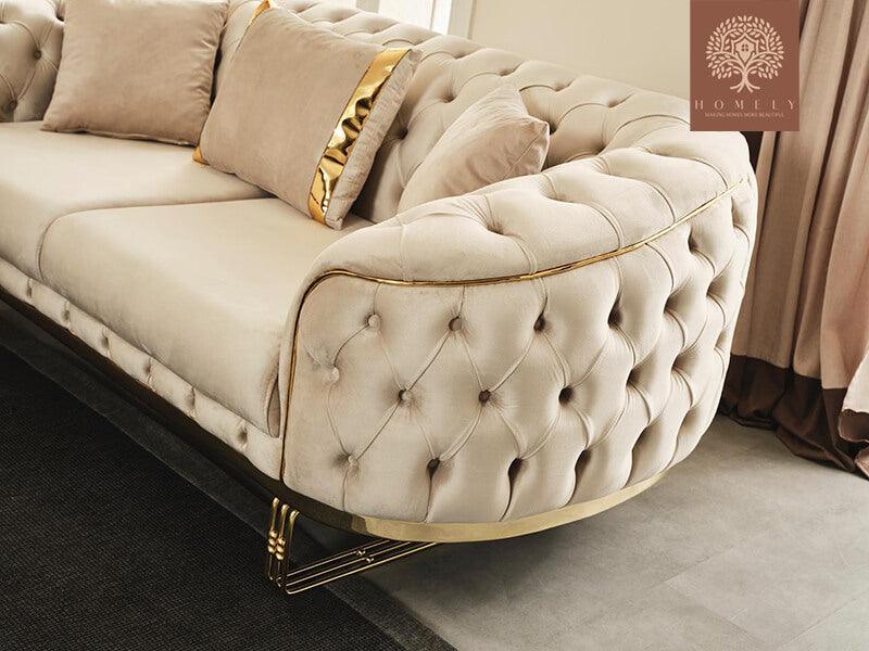 ACACIA-ENSEMBLE DE SALON LUXE 6 PLACES- Homely