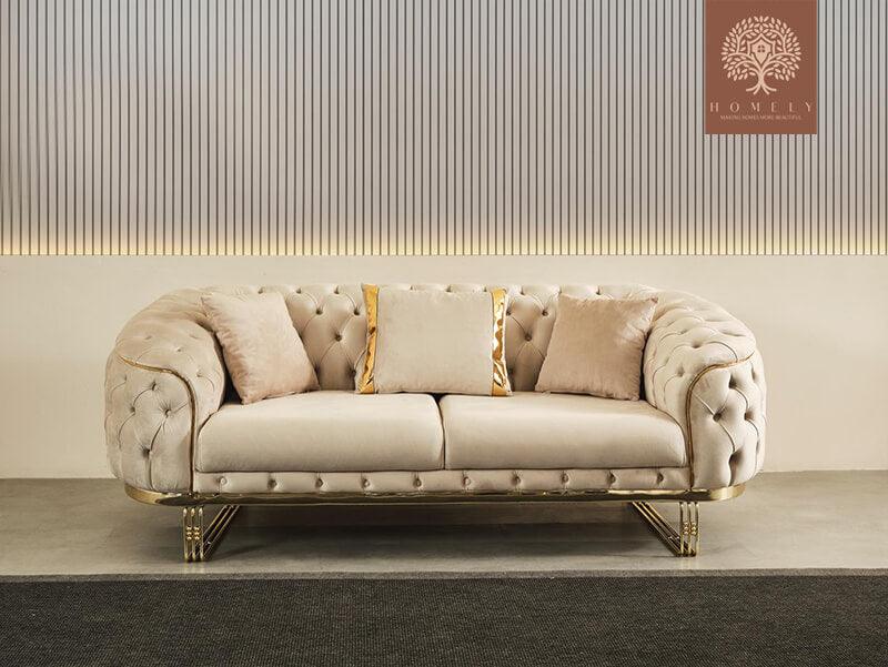 ACACIA-ENSEMBLE DE SALON LUXE 6 PLACES- Homely