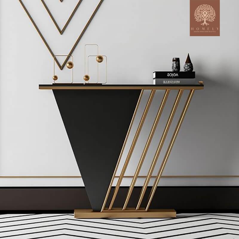 JOPLIN-TABLE CONSOLE RECTANGULAIRE NOIRE- Homely