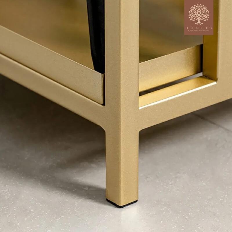 EDMONSON-BANC DE RANGEMENT POUR CHAUSSURES REMBOURRÉ EN VELOURS AVEC PORTE-PARAPLUIE- Homely