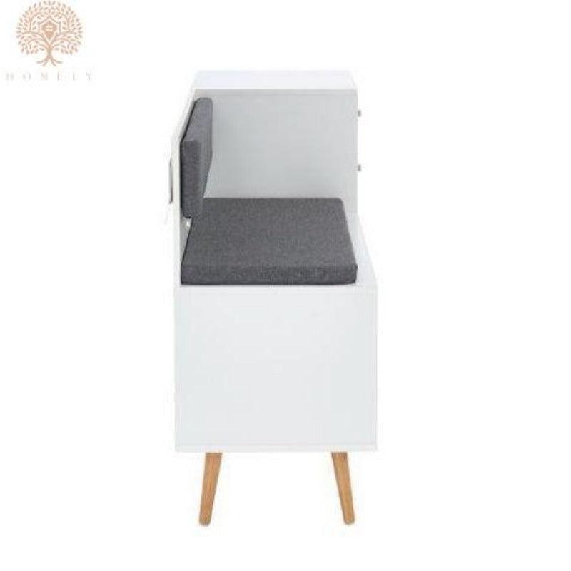 IVAR-ÉTAGÈRE À CHAUSSURES REMBOURRÉE CONTEMPORAINE AVEC ARMOIRE- Homely