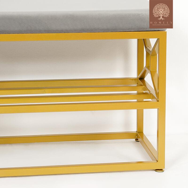 BORMAN-BANC DE RANGEMENT POUR CHAUSSURES GRIS 1000 MM, BANC D&